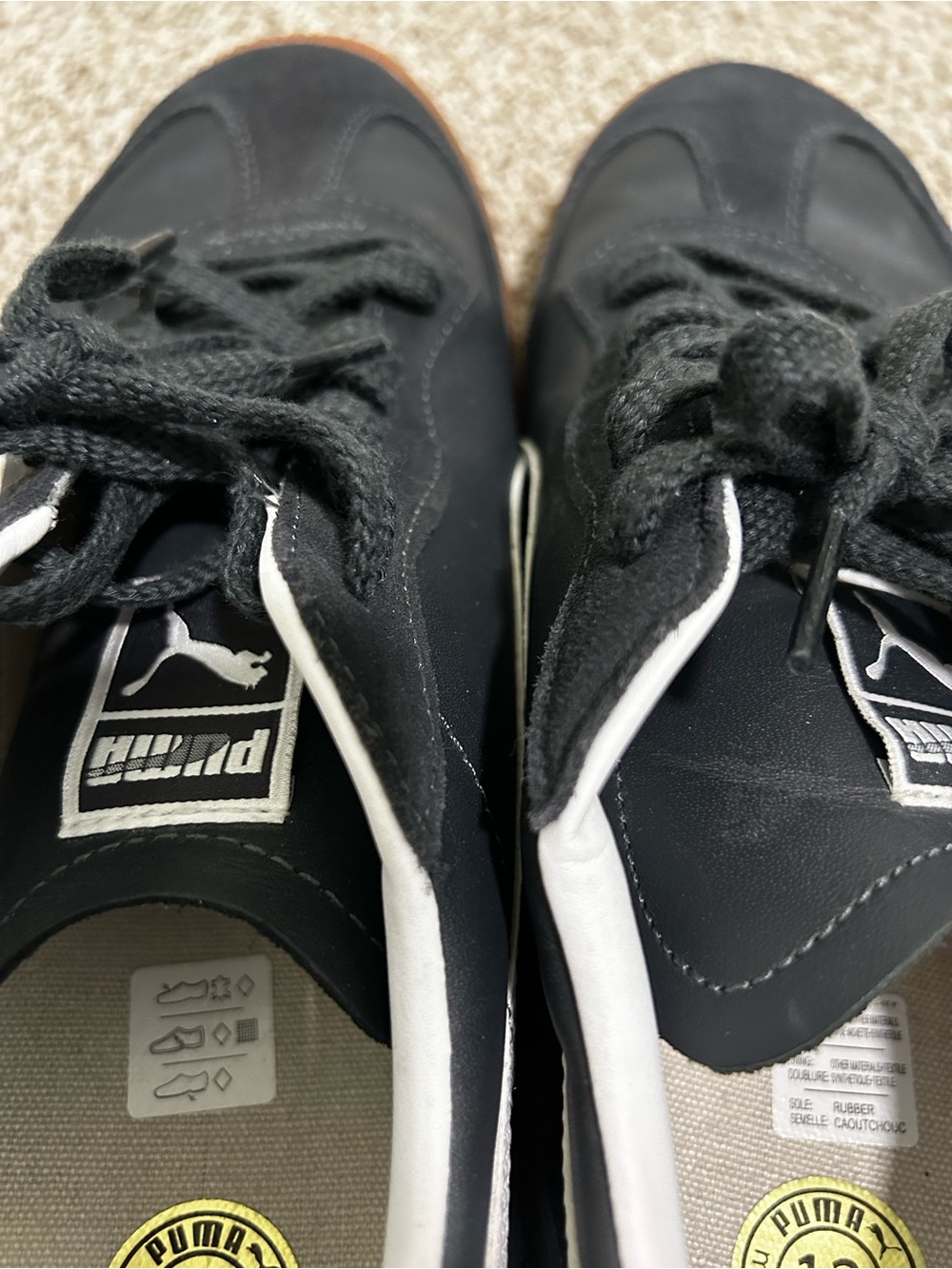 Puma Blue & White Sneakers with Gum Sole - Picture 5 of 6